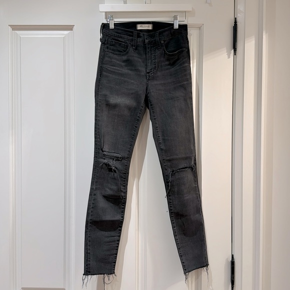 Madewell 9" Mid-Rise Skinny Jeans in Black Sea - Size 25 - Picture 4 of 5